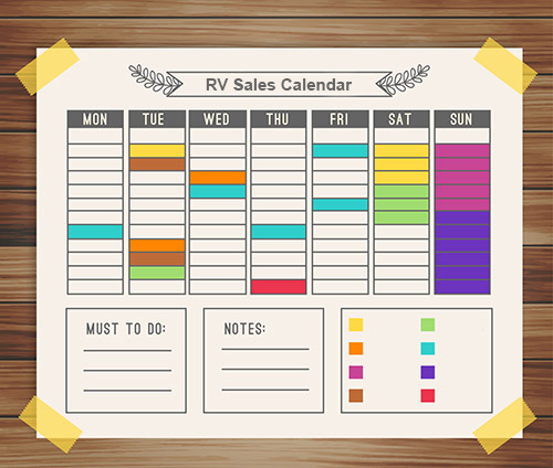 rv sales calendar